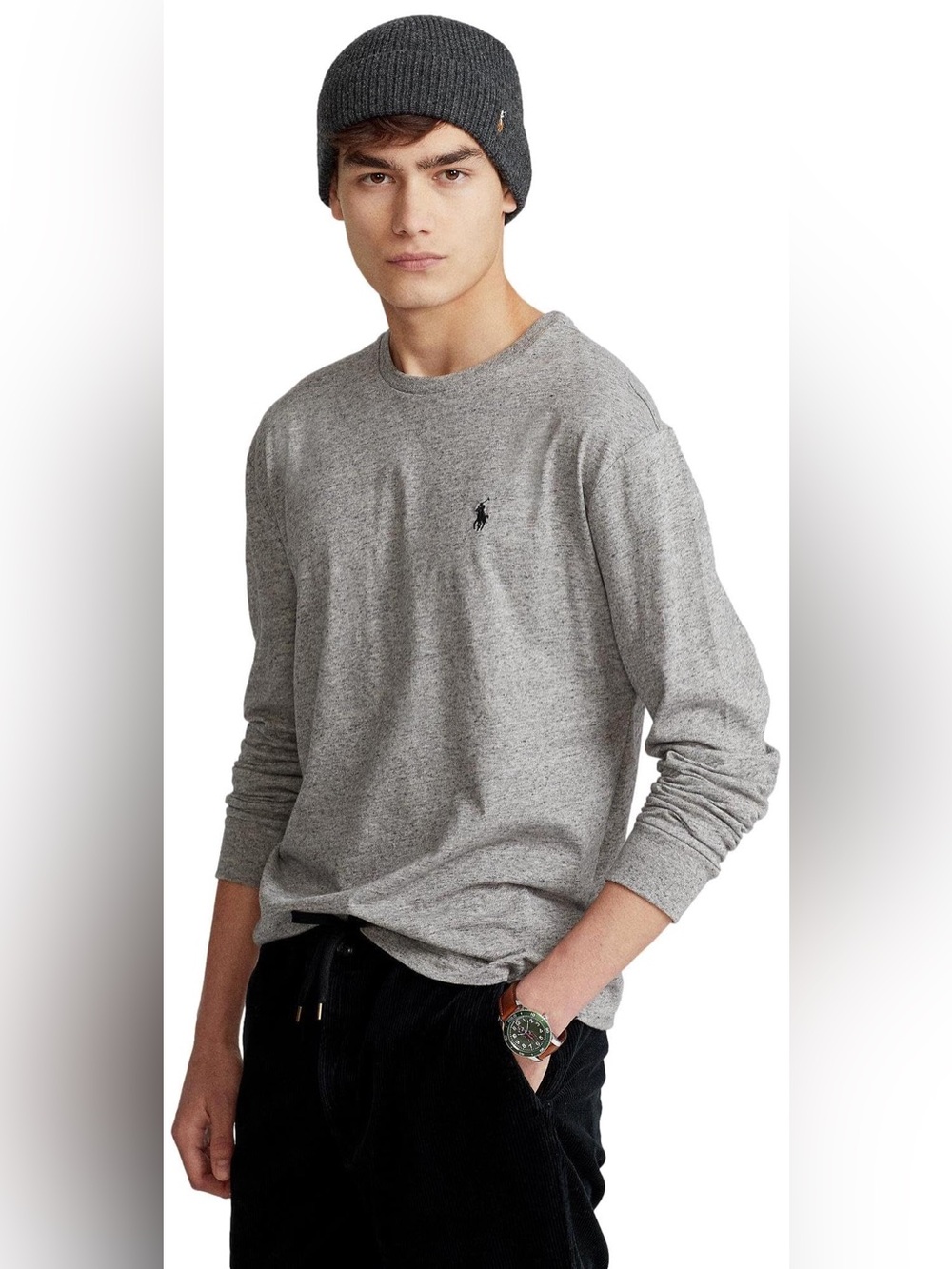 Polo By Ralph Lauren Long Sleeve Gray Tee